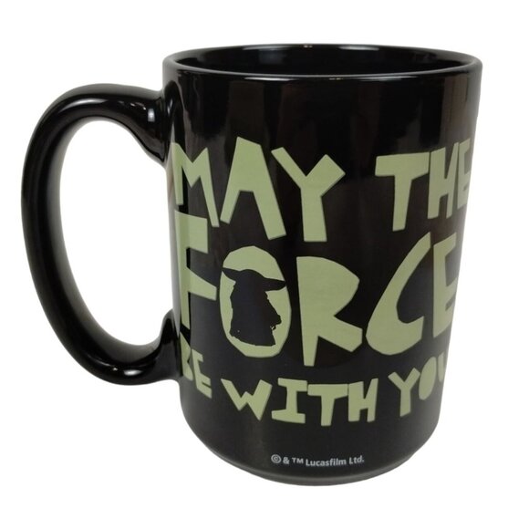 Star Wars Baby Yoda 15oz Ceramic Mug By Zak! - May The Force Be With You Design - Picture 2 of 5